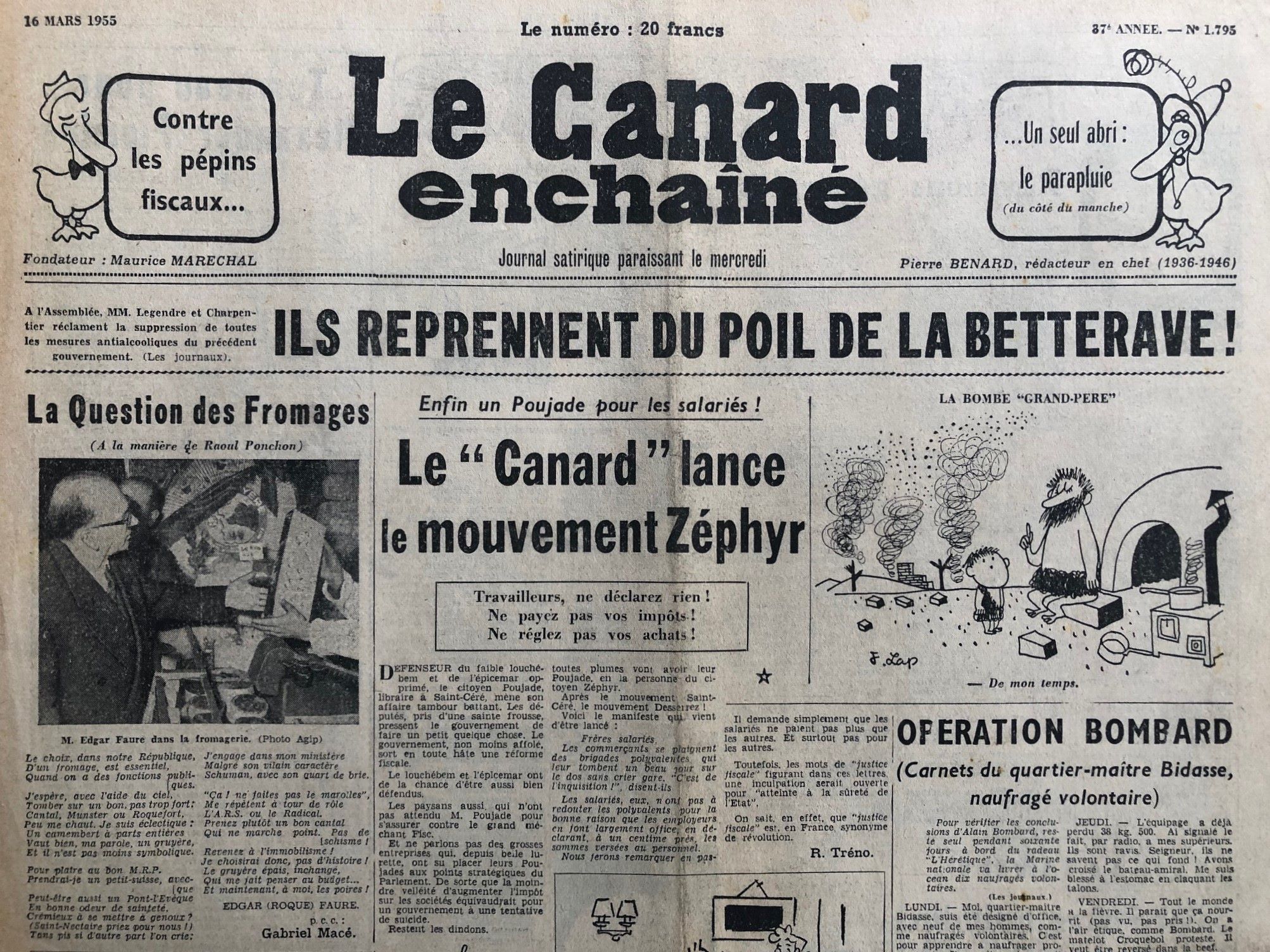Couac ! | Acheter un Canard | Vente d'Anciens Journaux du Canard Enchaîné. Des Journaux Satiriques de Collection, Historiques & Authentiques de 1916 à 2004 ! | 1795 1