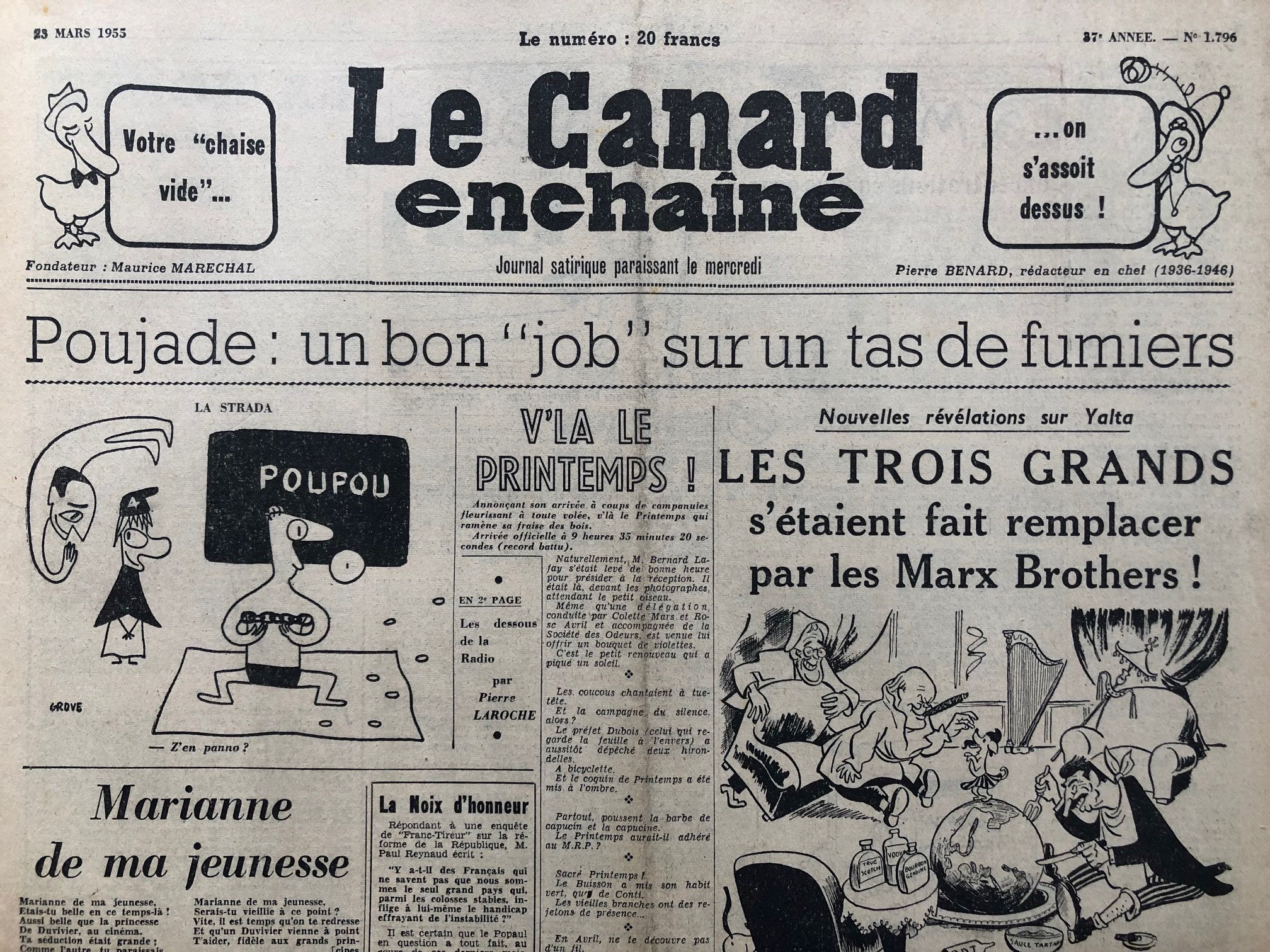 Couac ! | Acheter un Canard | Vente d'Anciens Journaux du Canard Enchaîné. Des Journaux Satiriques de Collection, Historiques & Authentiques de 1916 à 2004 ! | 1796 1