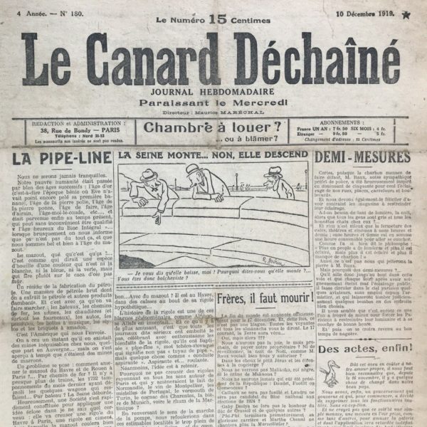 N° 180 du Canard Enchaîné -  10 Décembre 1919