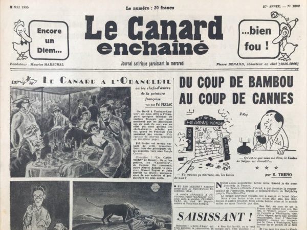 N° 1802 du Canard Enchaîné -  4 Mai 1955