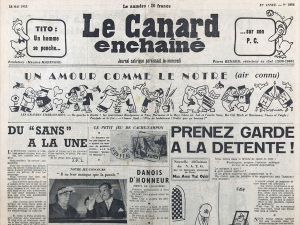 N° 1804 du Canard Enchaîné -  18 Mai 1955