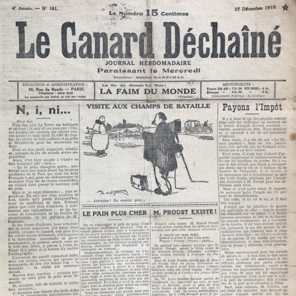 N° 181 du Canard Enchaîné -  17 Décembre 1919
