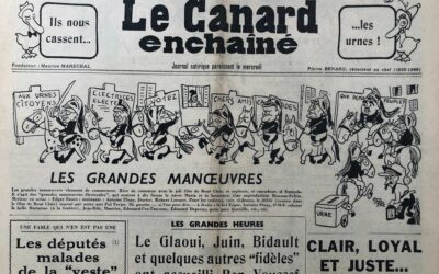 N° 1828 du Canard Enchaîné –  2 Novembre 1955