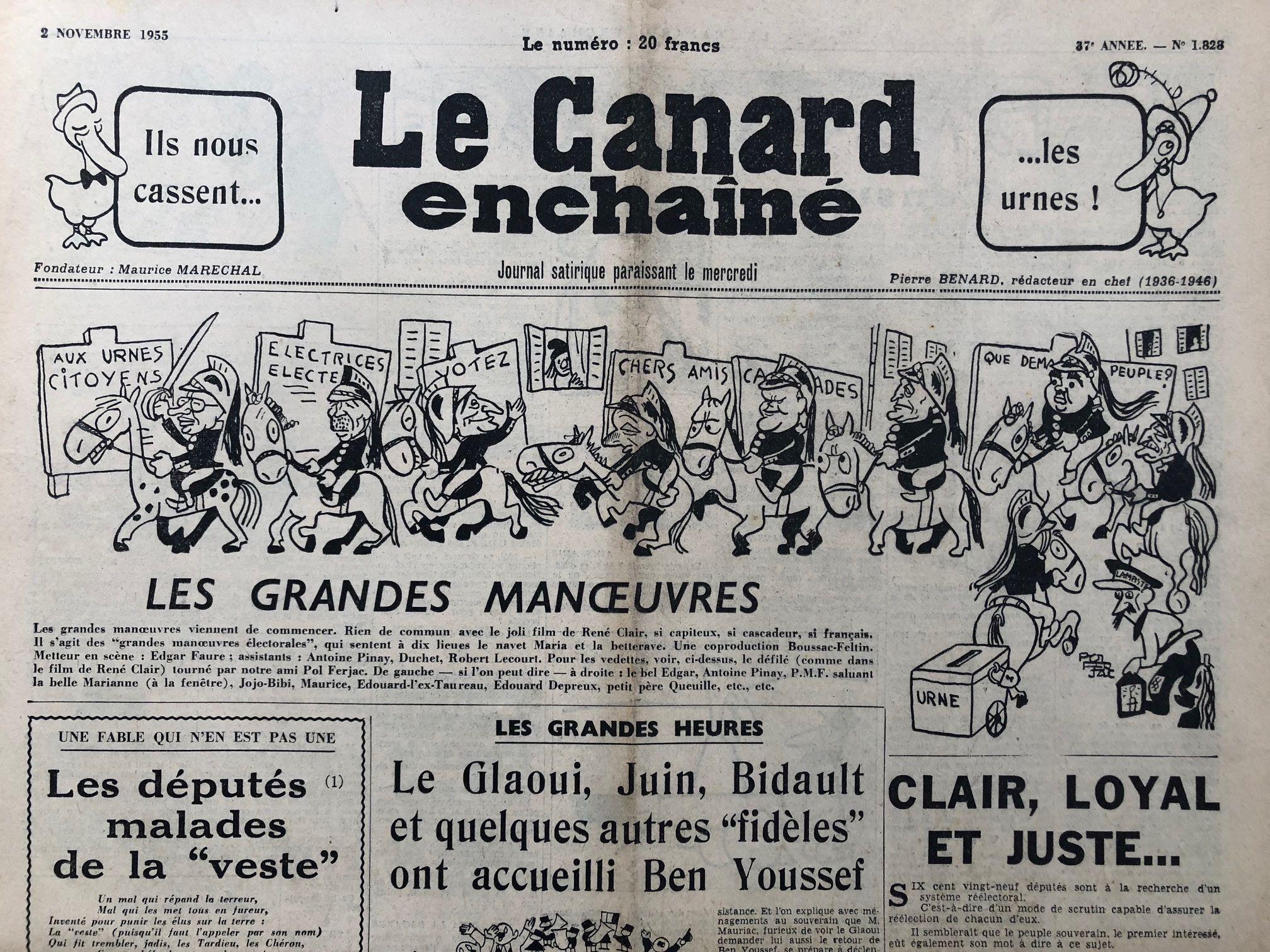 Couac ! | Acheter un Canard | Vente d'Anciens Journaux du Canard Enchaîné. Des Journaux Satiriques de Collection, Historiques & Authentiques de 1916 à 2004 ! | 1828 1