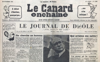 N° 1832 du Canard Enchaîné –  30 Novembre 1955