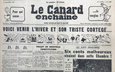 N° 1833 du Canard Enchaîné –  7 Décembre 1955