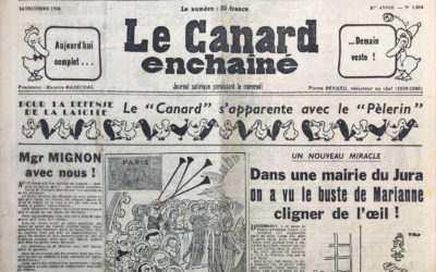 N° 1834 du Canard Enchaîné –  14 Décembre 1955