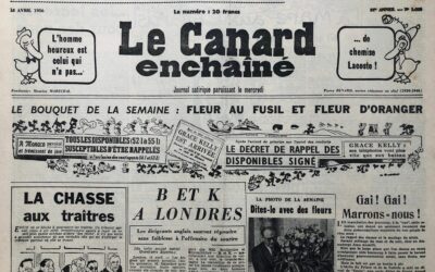 N° 1852 du Canard Enchaîné –  18 Avril 1956