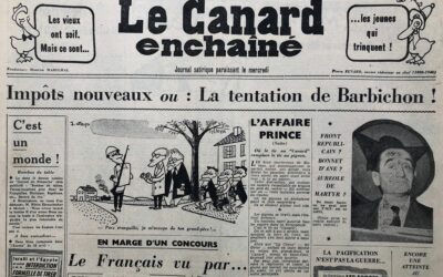N° 1853 du Canard Enchaîné –  25 Avril 1956