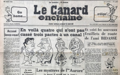 N° 1870 du Canard Enchaîné –  22 Août 1956
