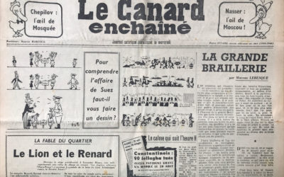 N° 1871 du Canard Enchaîné –  29 Août 1956