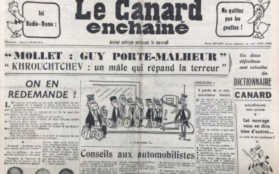 N° 1883 du Canard Enchaîné –  21 Novembre 1956