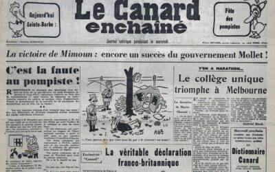 N° 1885 du Canard Enchaîné –  5 Décembre 1956