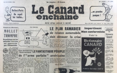 N° 1886 du Canard Enchaîné –  12 Décembre 1956