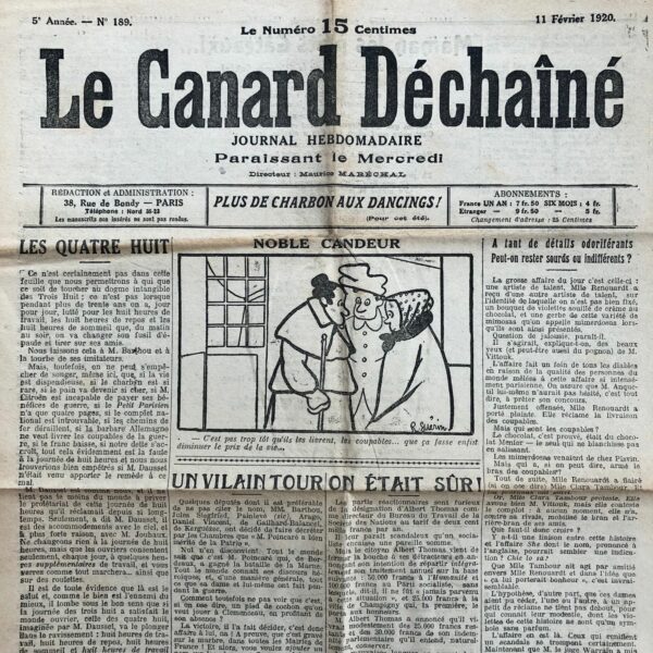 N° 189 du Canard Enchaîné -  11 Février 1920