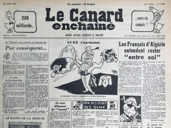 N° 1905 du Canard Enchaîné -  24 Avril 1957