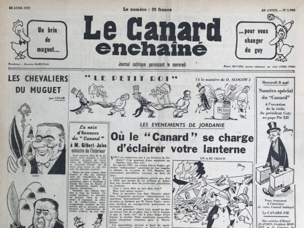 N° 1906 du Canard Enchaîné -  30 Avril 1957