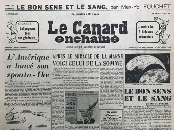 N° 1946 du Canard Enchaîné -  5 Février 1958