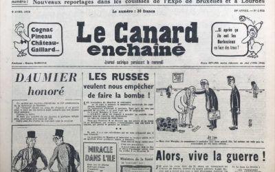 N° 1955 du Canard Enchaîné –  9 Avril 1958