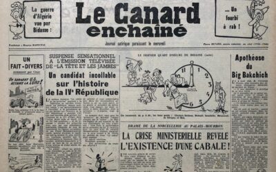N° 1958 du Canard Enchaîné –  30 Avril 1958