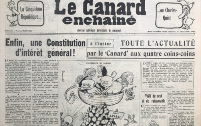 N° 1971 du Canard Enchaîné –  30 Juillet 1958
