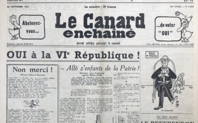 N° 1979 du Canard Enchaîné –  24 Septembre 1958