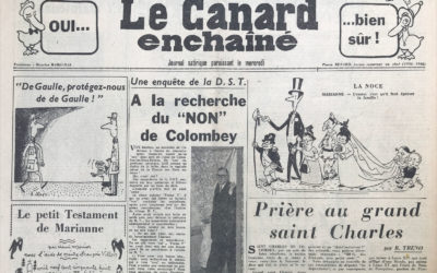 N° 1980 du Canard Enchaîné –  1 Octobre 1958