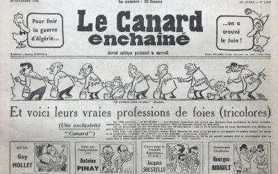 N° 1987 du Canard Enchaîné –  19 Novembre 1958