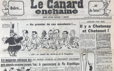 N° 1995 du Canard Enchaîné –  14 Janvier 1959