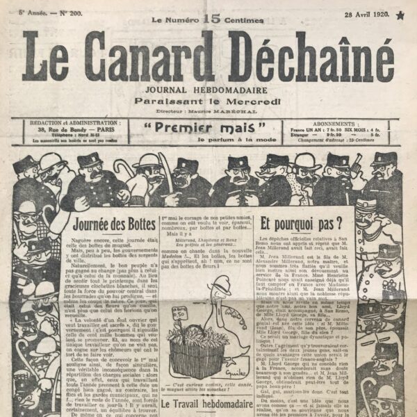 N° 200 du Canard Enchaîné -  28 Avril 1920
