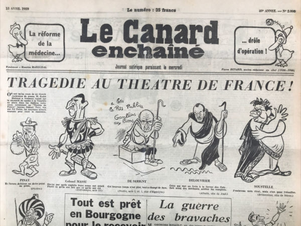 N° 2008 du Canard Enchaîné -  15 Avril 1959