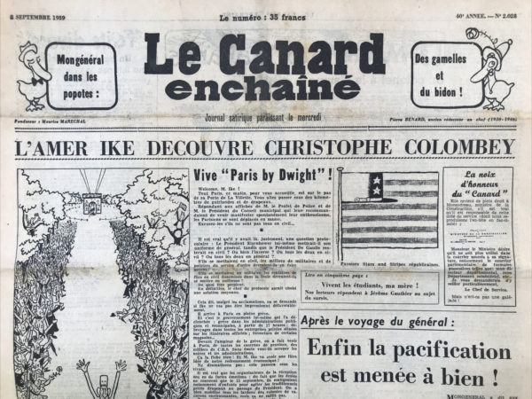 N° 2028 du Canard Enchaîné -  2 Septembre 1959