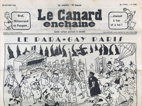 N° 2036 du Canard Enchaîné -  28 Octobre 1959
