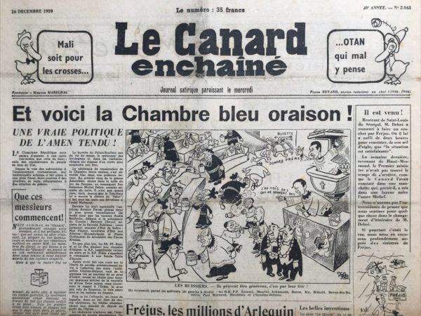 N° 2043 du Canard Enchaîné -  16 Décembre 1959