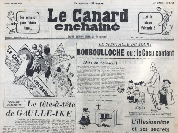 N° 2044 du Canard Enchaîné -  23 Décembre 1959