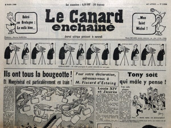 N° 2054 du Canard Enchaîné -  2 Mars 1960