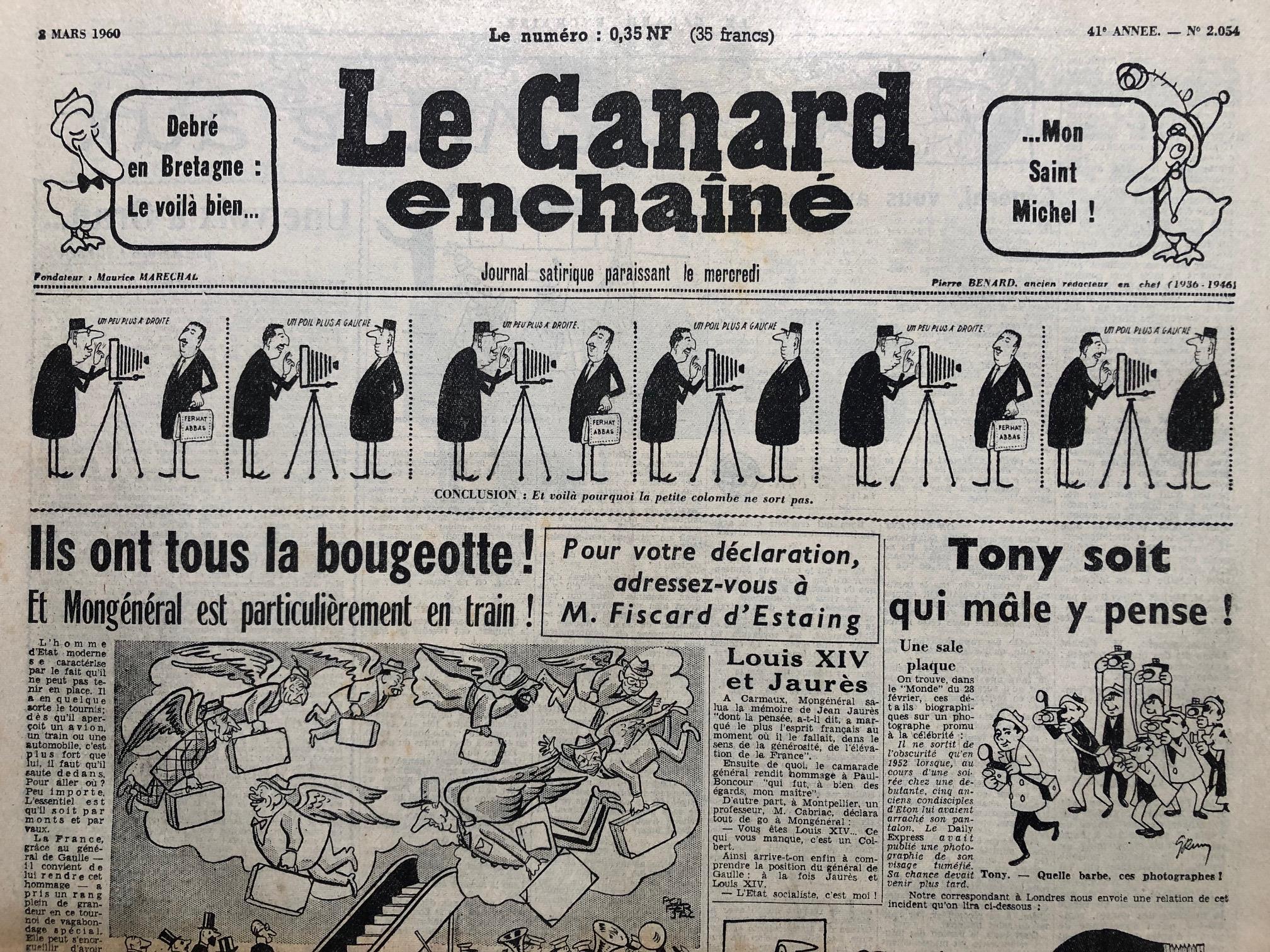 Couac ! | Acheter un Canard | Vente d'Anciens Journaux du Canard Enchaîné. Des Journaux Satiriques de Collection, Historiques & Authentiques de 1916 à 2004 ! | 2054 1