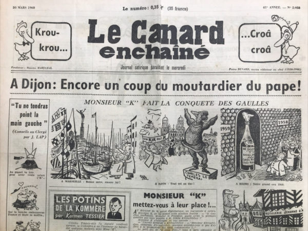 N° 2058 du Canard Enchaîné -  30 Mars 1960