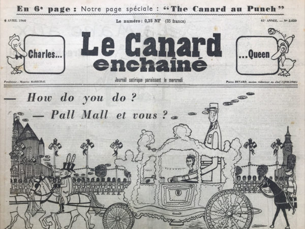 N° 2059 du Canard Enchaîné -  6 Avril 1960