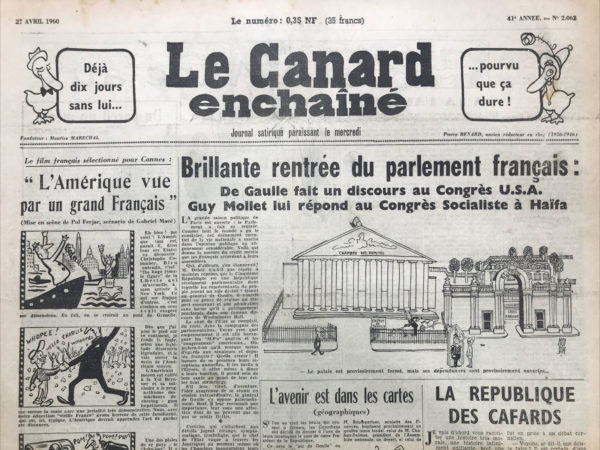 N° 2062 du Canard Enchaîné -  27 Avril 1960