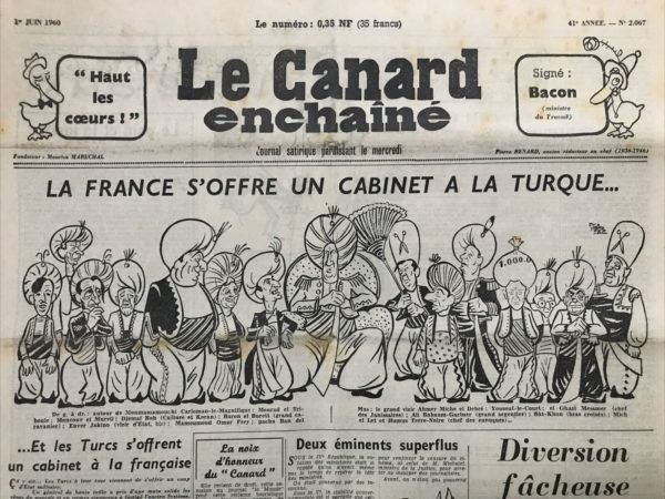 N° 2067 du Canard Enchaîné -  1 Juin 1960