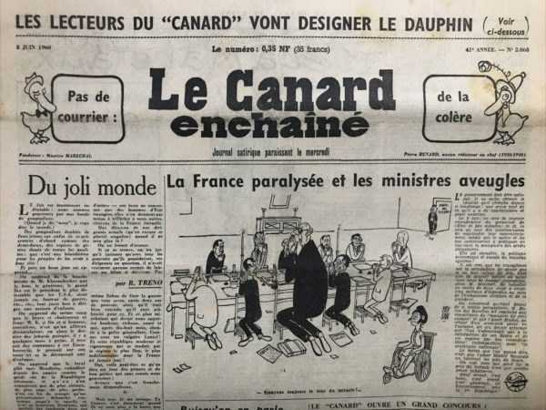 N° 2068 du Canard Enchaîné -  8 Juin 1960