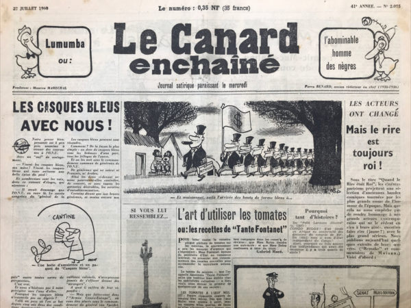 N° 2075 du Canard Enchaîné -  27 Juillet 1960