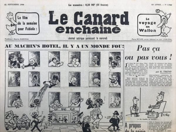 N° 2083 du Canard Enchaîné -  21 Septembre 1960