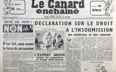N° 2084 du Canard Enchaîné –  28 Septembre 1960