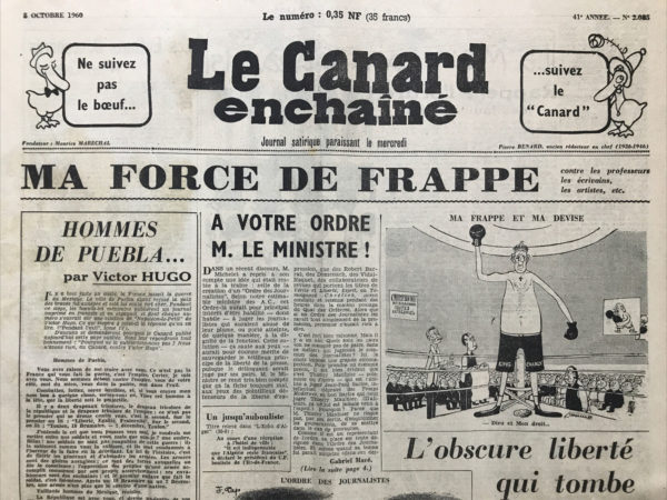 N° 2085 du Canard Enchaîné -  5 Octobre 1960