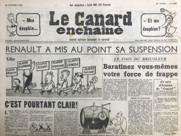N° 2087 du Canard Enchaîné -  19 Octobre 1960