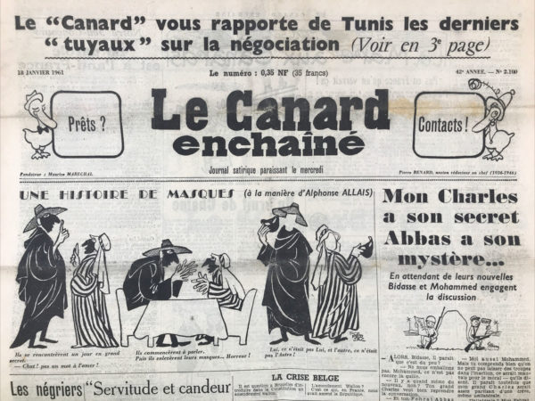 N° 2100 du Canard Enchaîné -  18 Janvier 1961