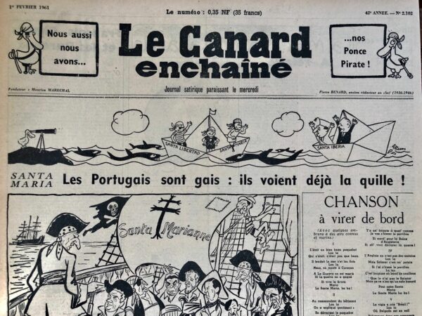 N° 2102 du Canard Enchaîné -  1 Février 1961