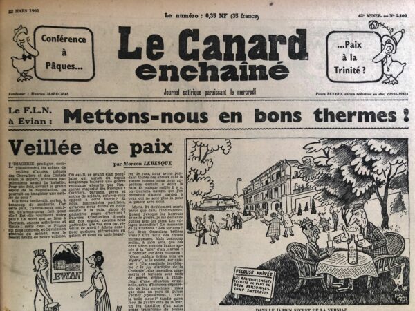 N° 2109 du Canard Enchaîné -  22 Mars 1961